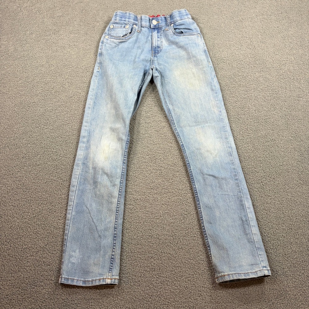 Levi's Jeans Boys 12 Blue 511 Slim Fit Adjustable Waist Stretch Denim 8536